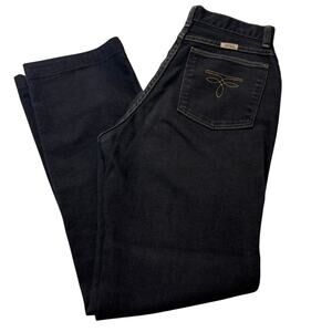 Vintage 80s Sheplers Black Bootcut Jeans, Womens 14 Petite, Made in USA, Western